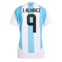 Fotbalové Dres Argentina Julian Alvarez #9 Dámské Domácí Copa America 2024 Krátký Rukáv